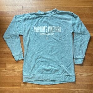 Women's mock neck Sweater in Soft Blue